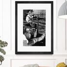 Cast by Gill Alexander on GIANT ART - white black & white television