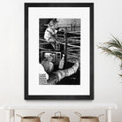 Cast by Gill Alexander on GIANT ART - white black & white television