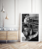 Cast by Gill Alexander on GIANT ART - white black & white television