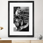 Cast by Gill Alexander on GIANT ART - white black & white television