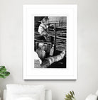 Cast by Gill Alexander on GIANT ART - white black & white television