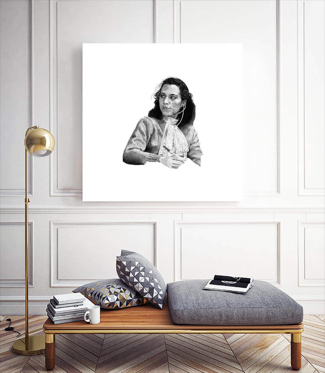 Reception by Gill Alexander on GIANT ART - white black & white