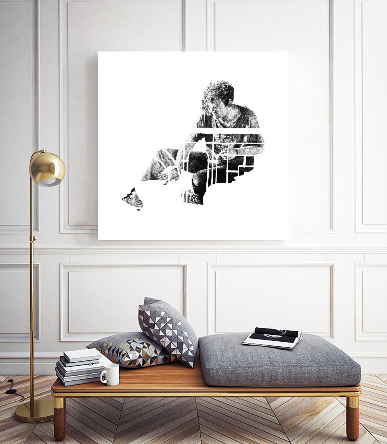 Contact by Gill Alexander on GIANT ART - white black & white homme