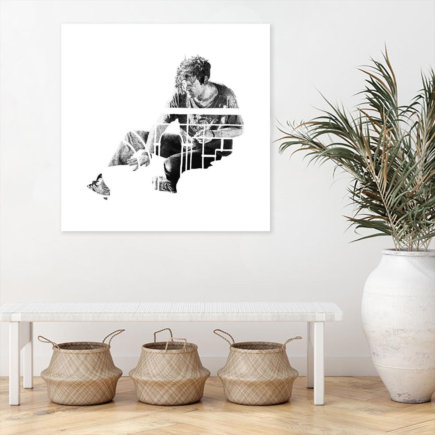 Contact by Gill Alexander on GIANT ART - white black & white homme