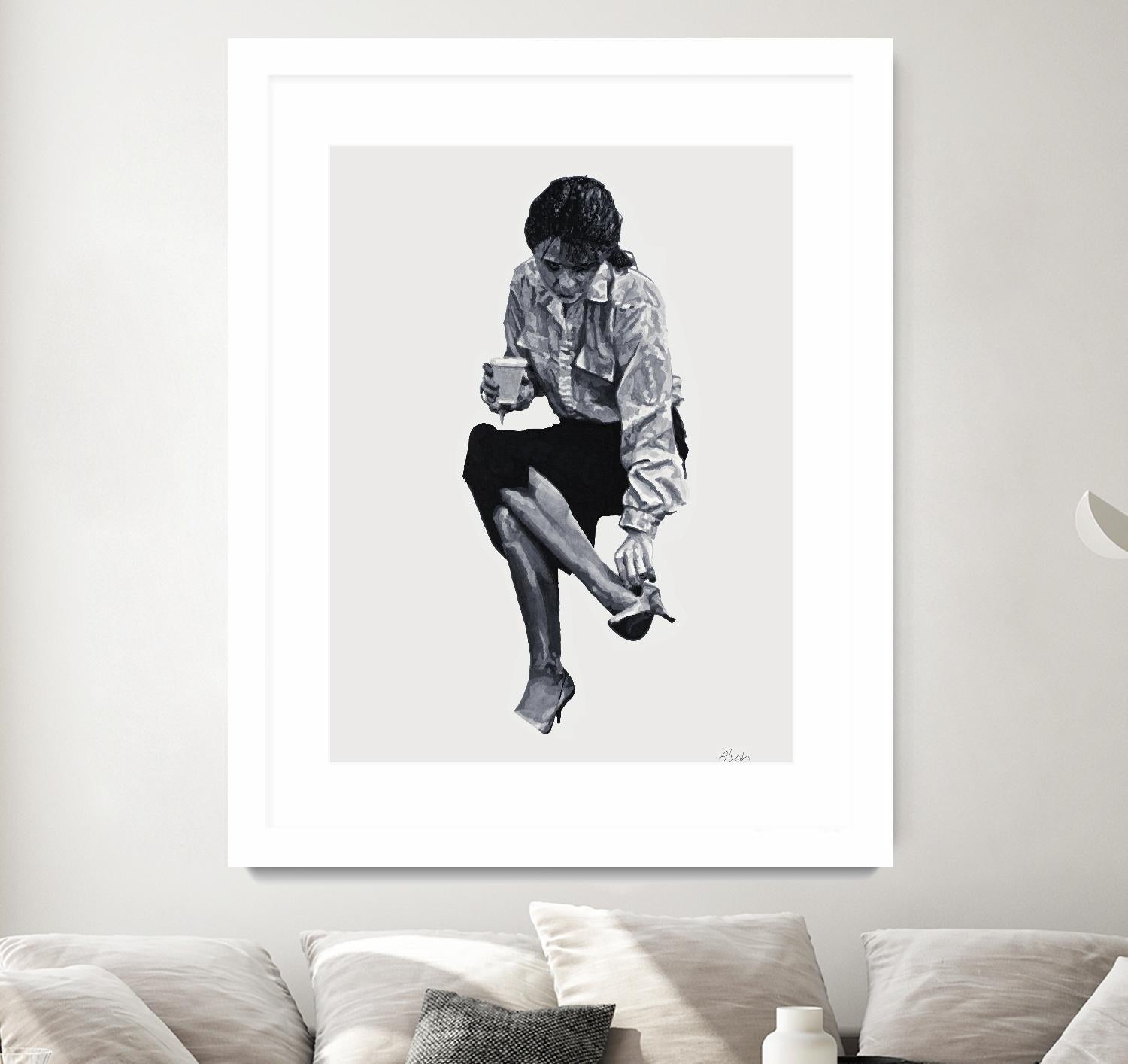 Annie by Gill Alexander on GIANT ART - white black & white woman