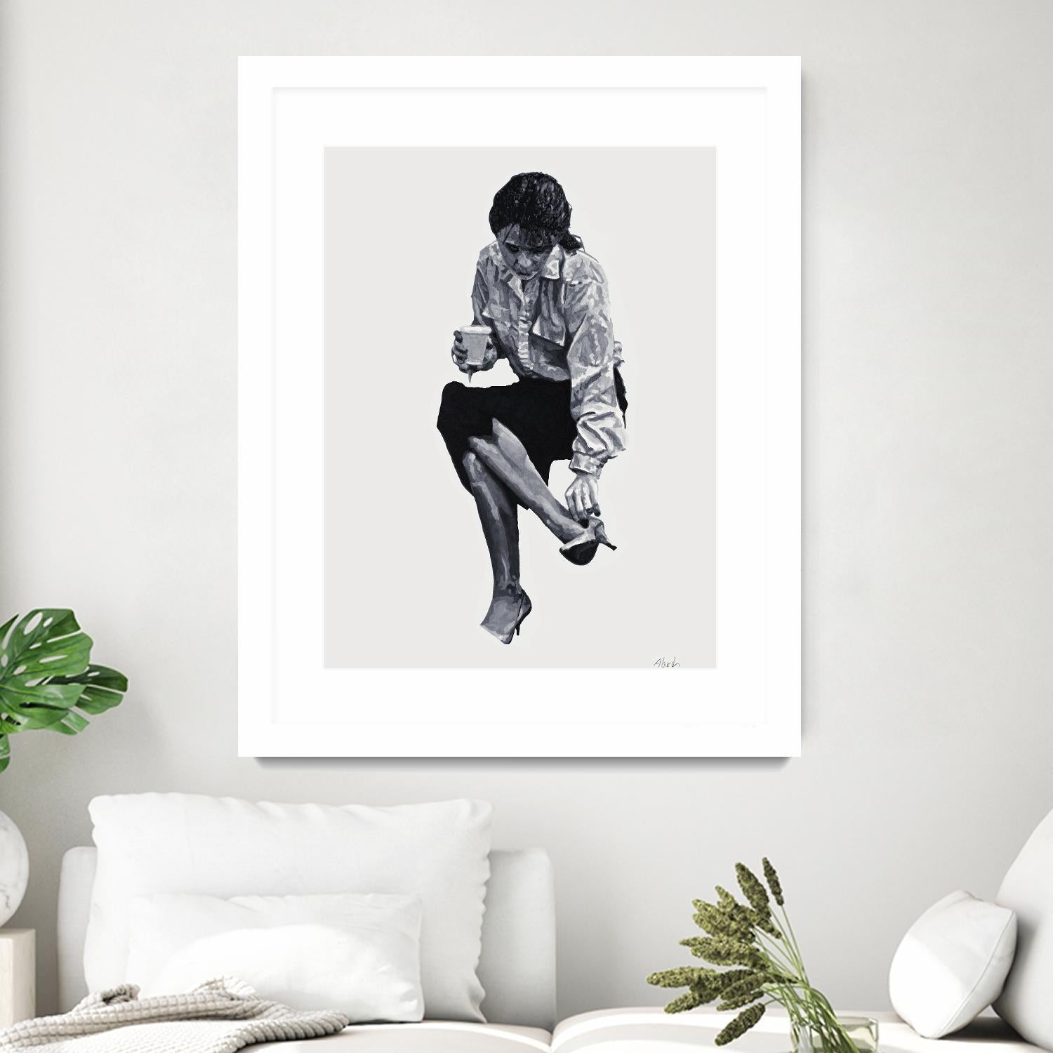 Annie by Gill Alexander on GIANT ART - white black & white woman