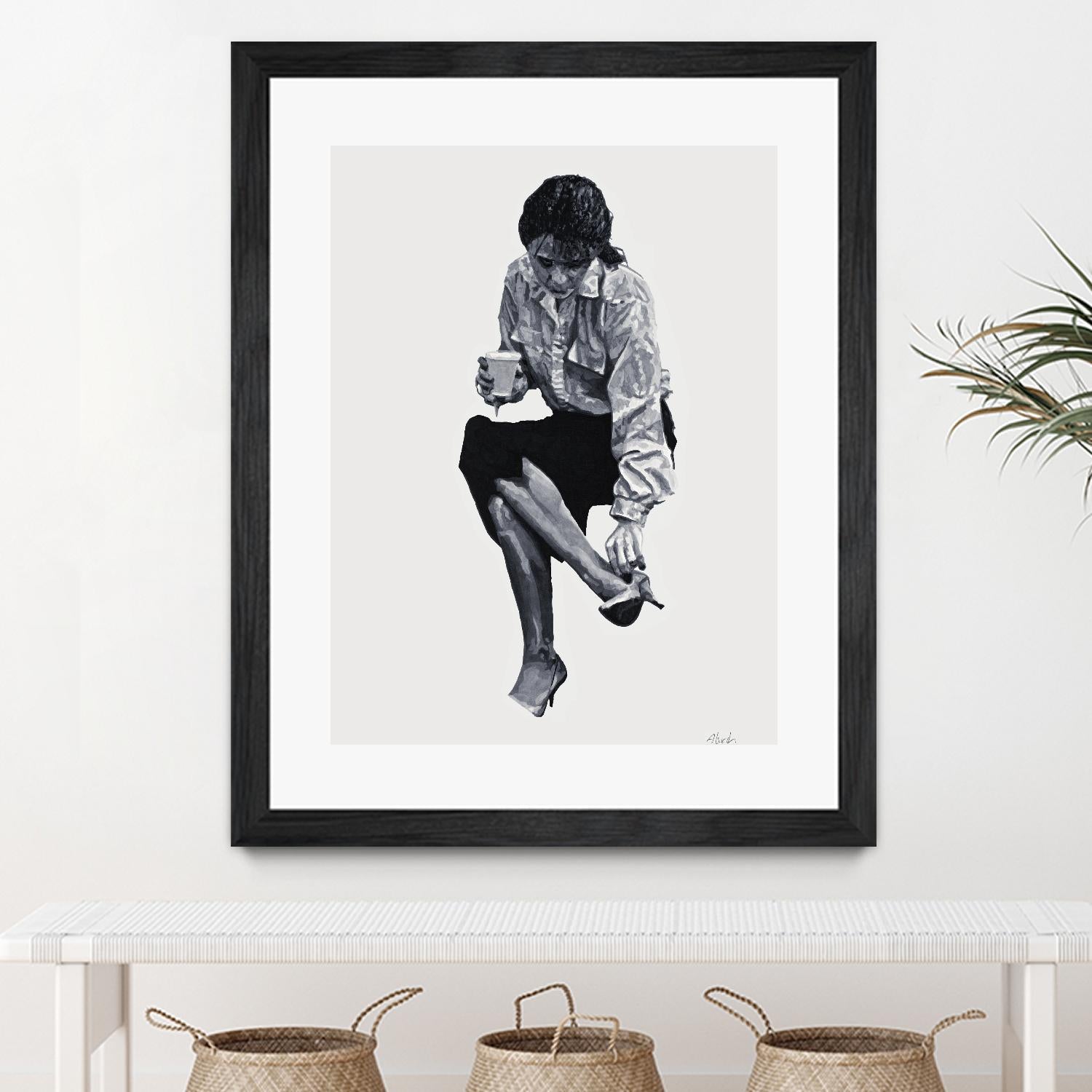 Annie by Gill Alexander on GIANT ART - white black & white woman