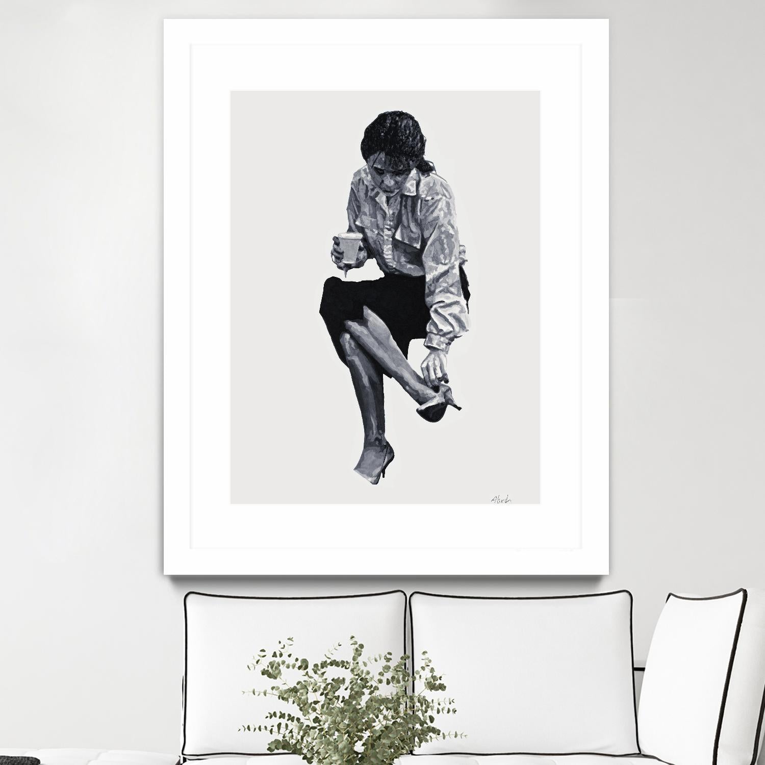 Annie by Gill Alexander on GIANT ART - white black & white woman