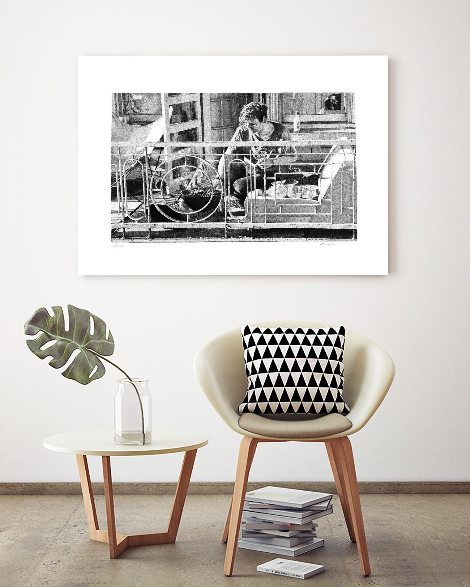 Grill by Gill Alexander on GIANT ART - white black & white