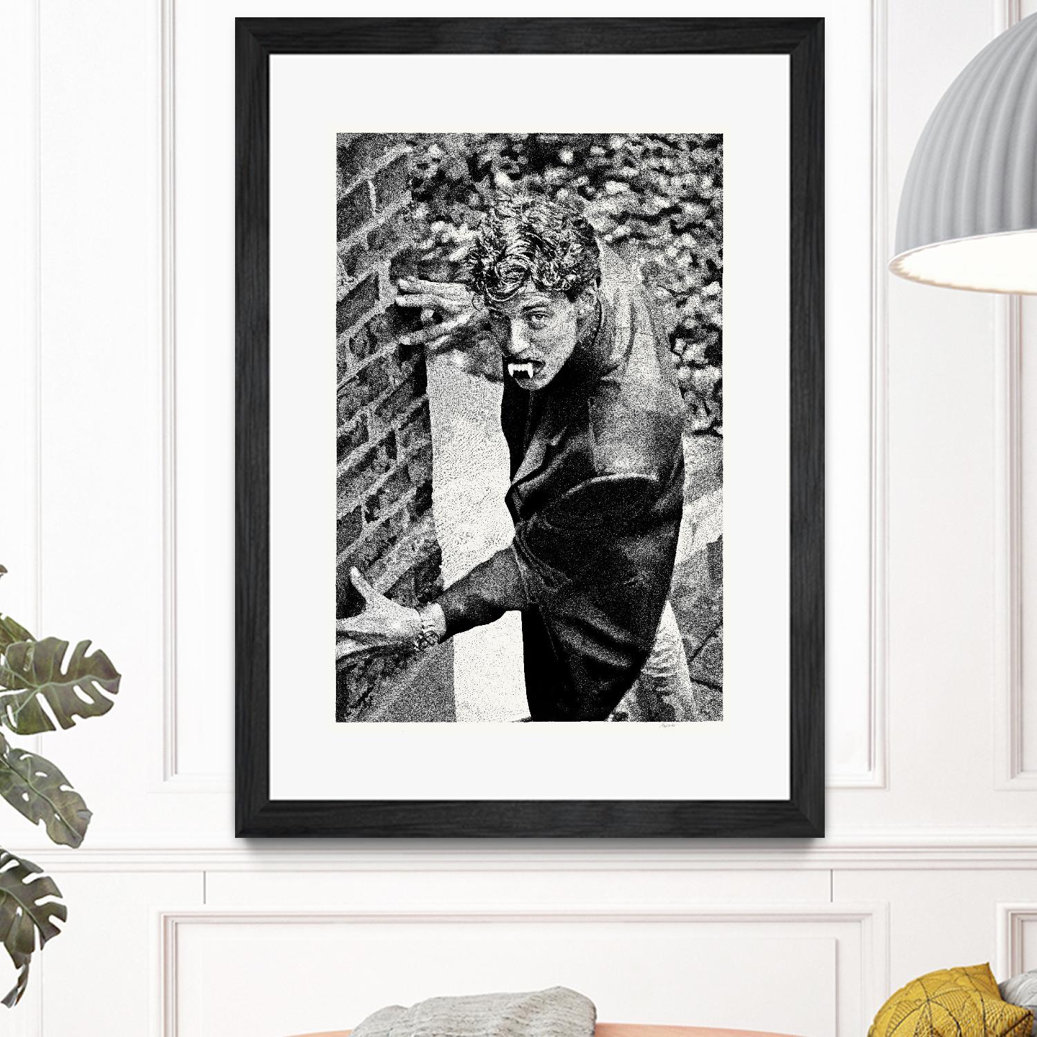 Halloween by Gill Alexander on GIANT ART - white black & white vampire