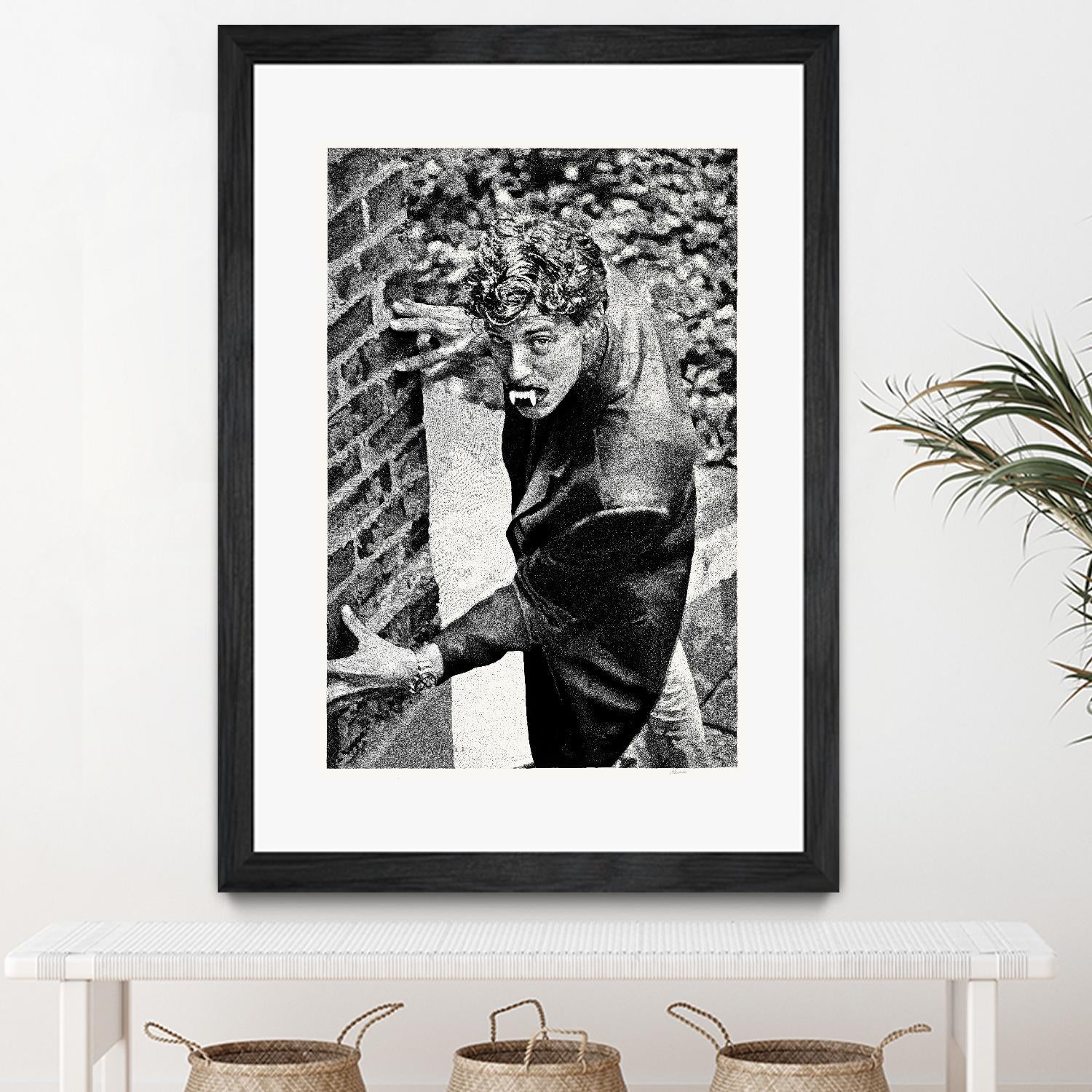 Halloween by Gill Alexander on GIANT ART - white black & white vampire