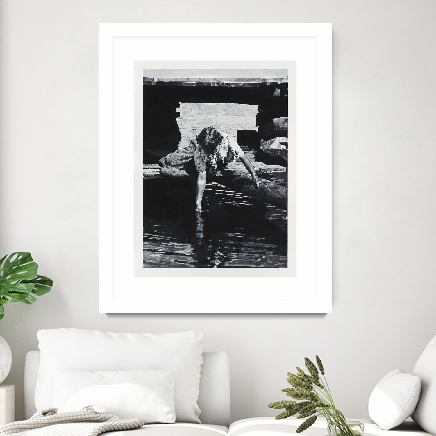 Helen 1914 Pastiche by Gill Alexander on GIANT ART - white black & white eau