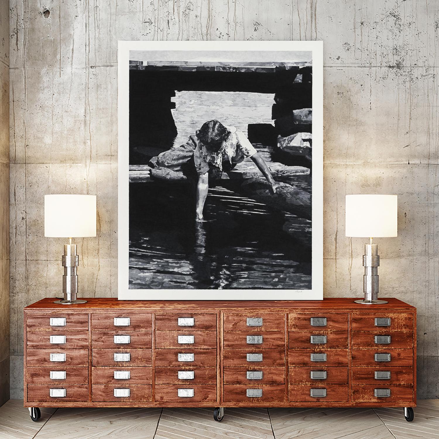 Helen 1914 Pastiche by Gill Alexander on GIANT ART - white black & white eau