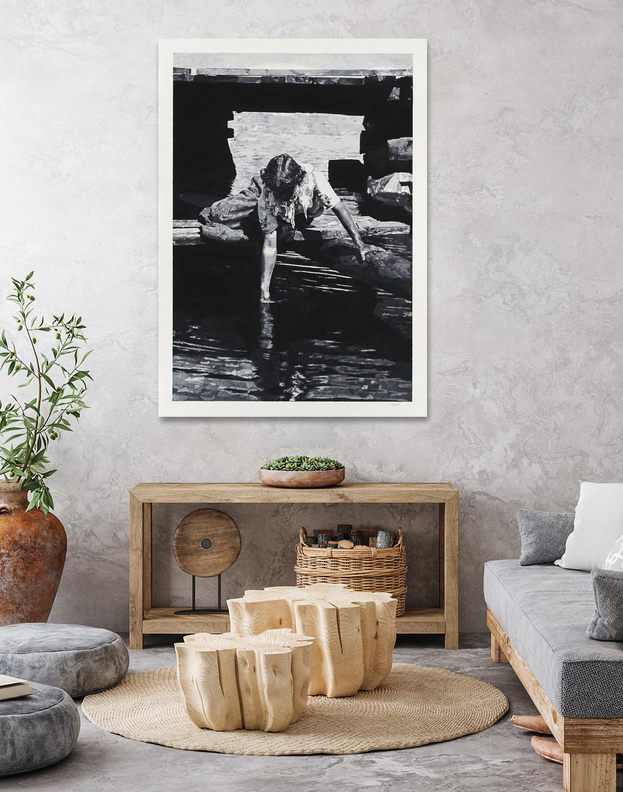 Helen 1914 Pastiche by Gill Alexander on GIANT ART - white black & white eau