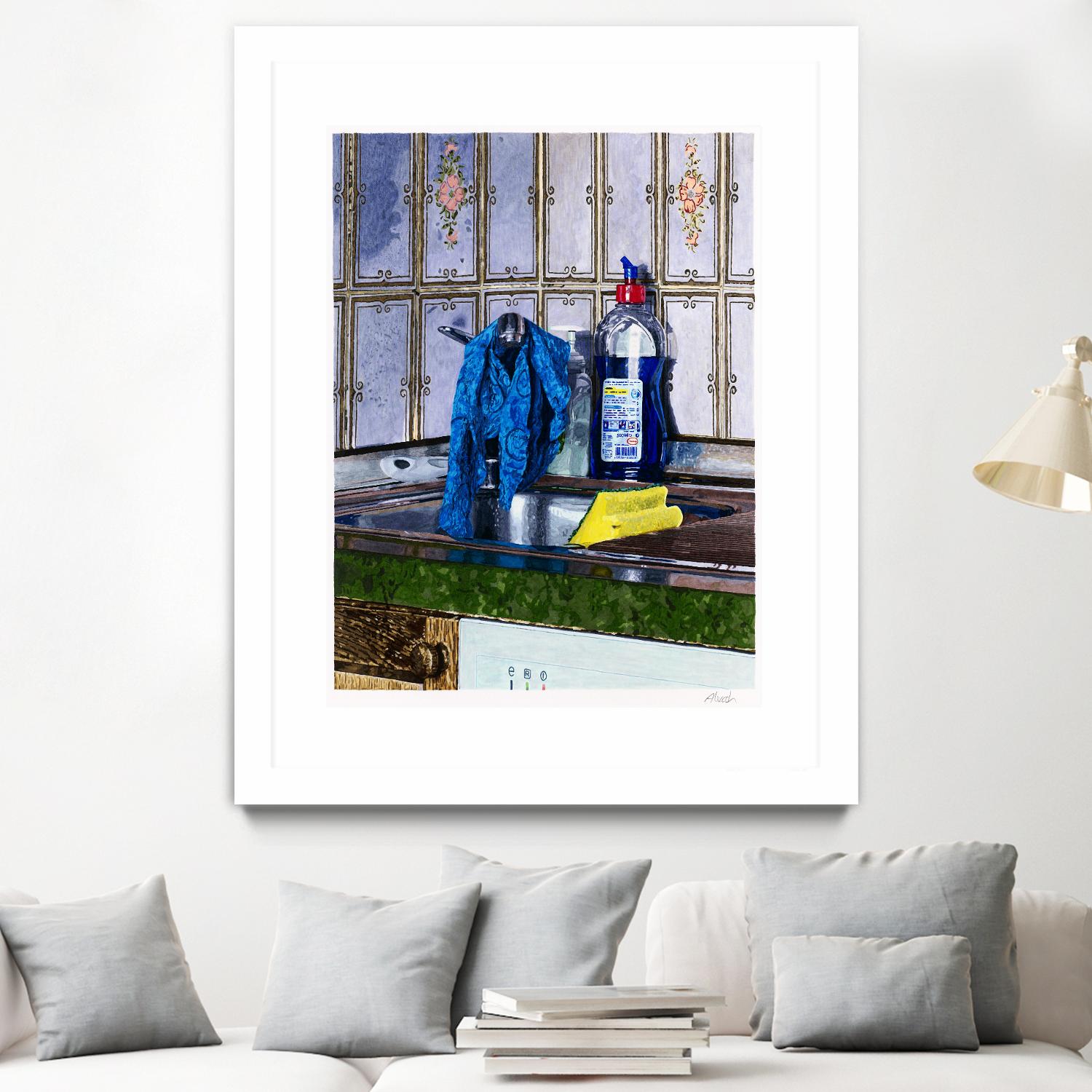 Morning Morlenbach by Gill Alexander on GIANT ART - blue figurative évier