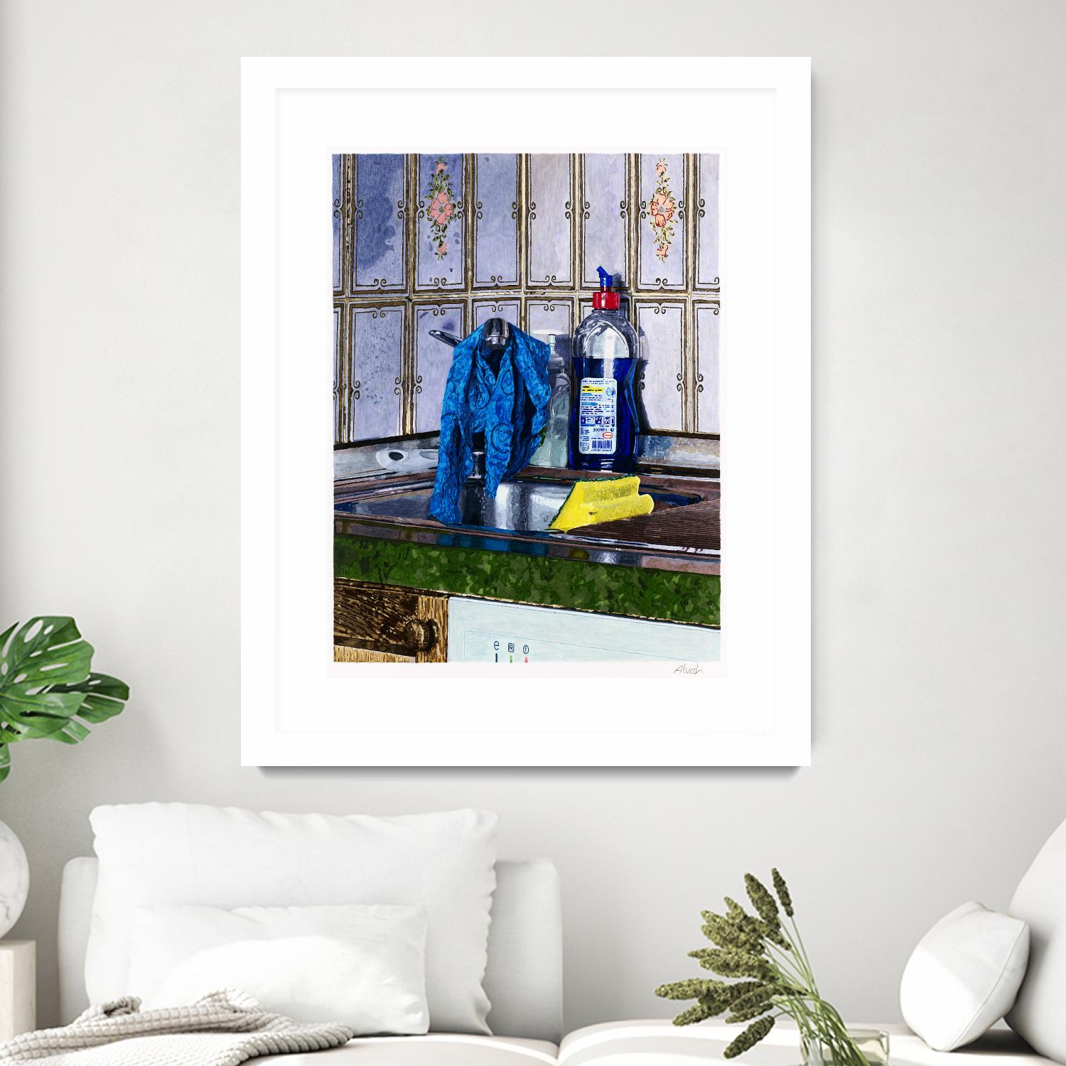 Morning Morlenbach by Gill Alexander on GIANT ART - blue figurative évier