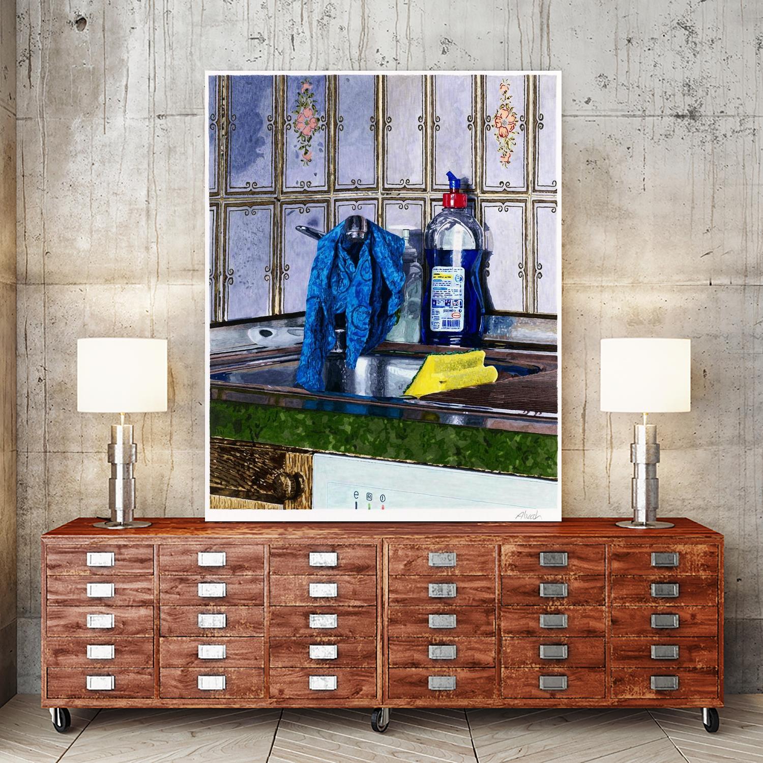 Morning Morlenbach by Gill Alexander on GIANT ART - blue figurative évier