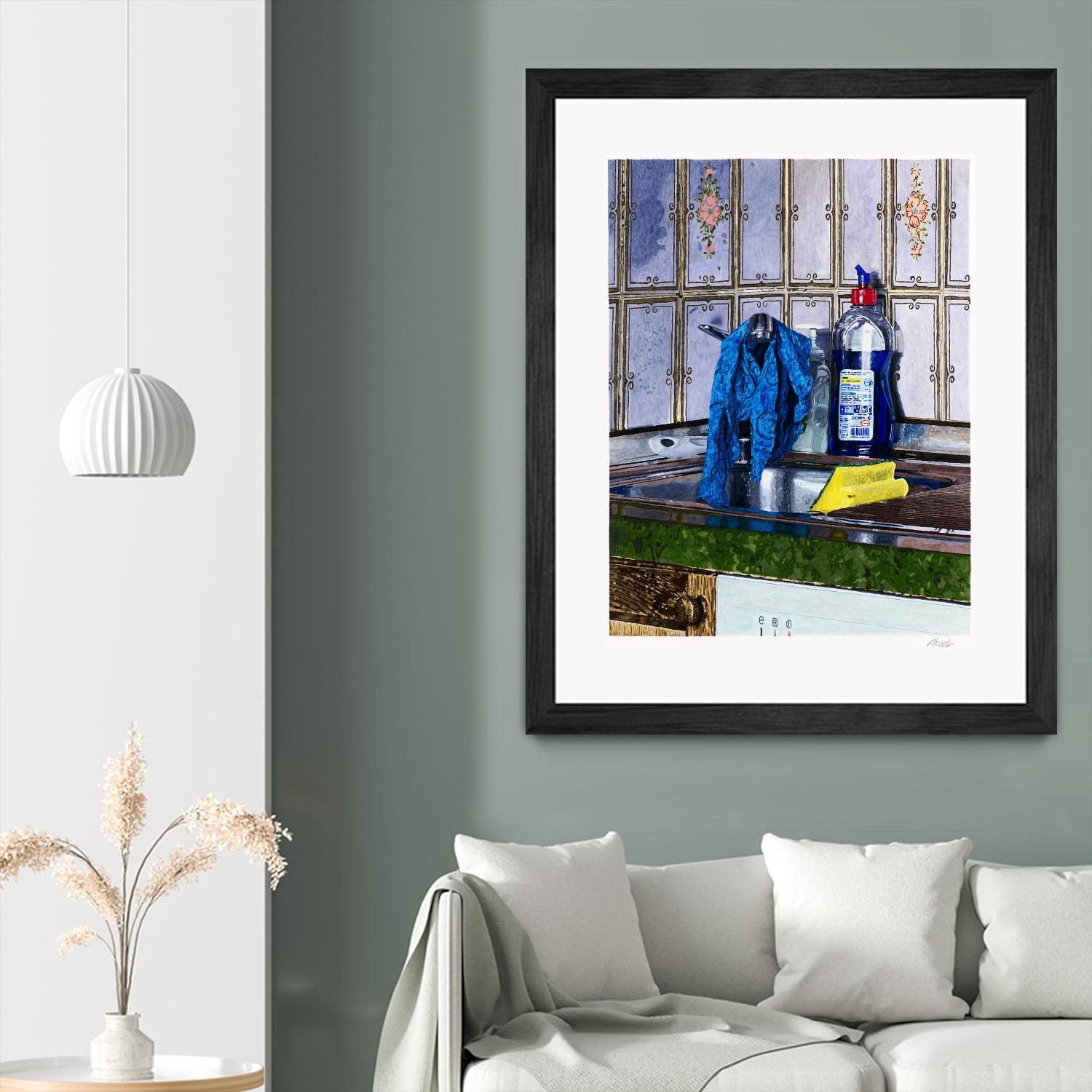 Morning Morlenbach by Gill Alexander on GIANT ART - blue figurative évier