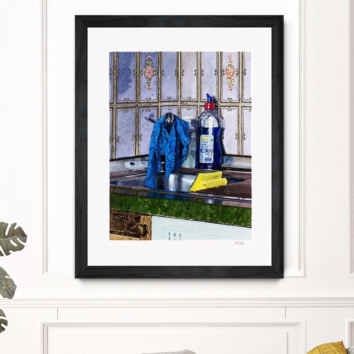 Morning Morlenbach by Gill Alexander on GIANT ART - blue figurative évier