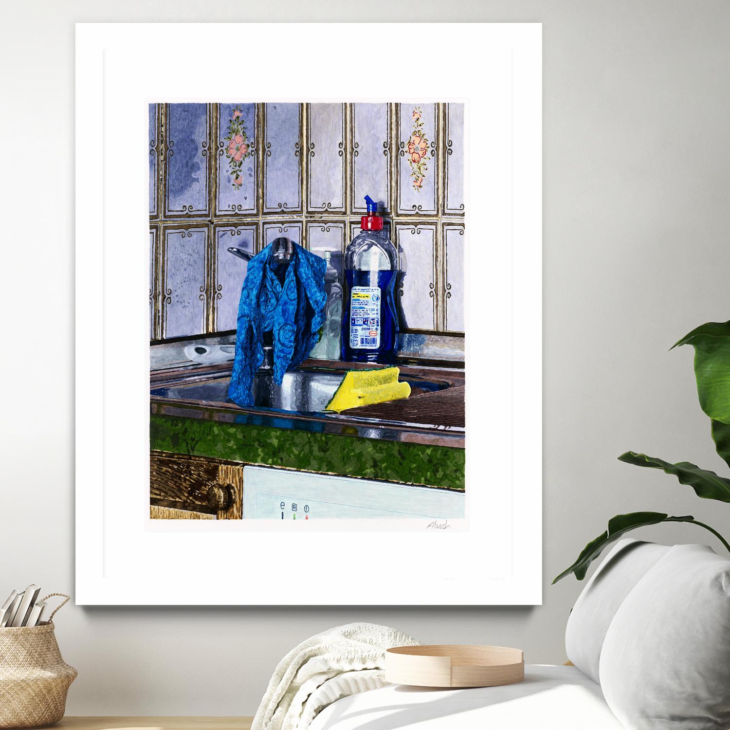 Morning Morlenbach by Gill Alexander on GIANT ART - blue figurative évier