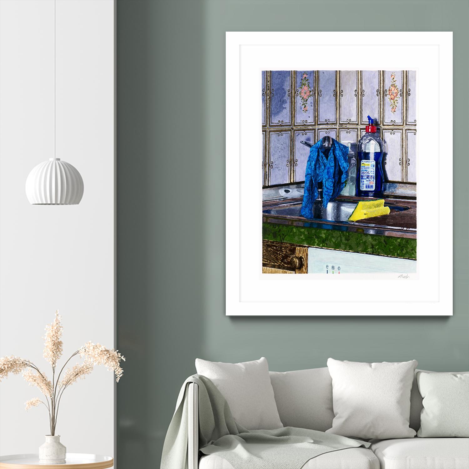 Morning Morlenbach by Gill Alexander on GIANT ART - blue figurative évier