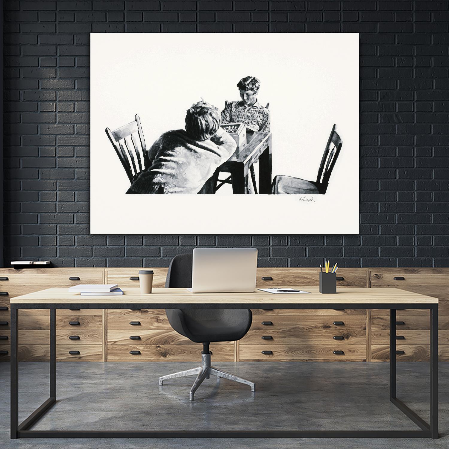 On the table by Gill Alexander on GIANT ART - white men and women