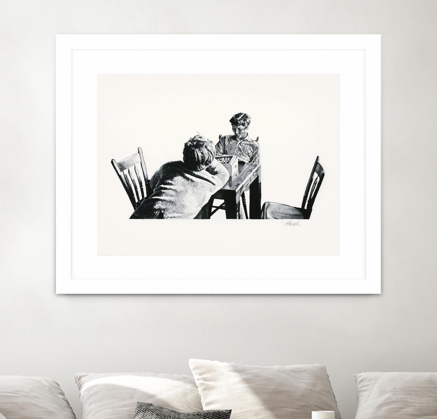 On the table by Gill Alexander on GIANT ART - white black & white hommes