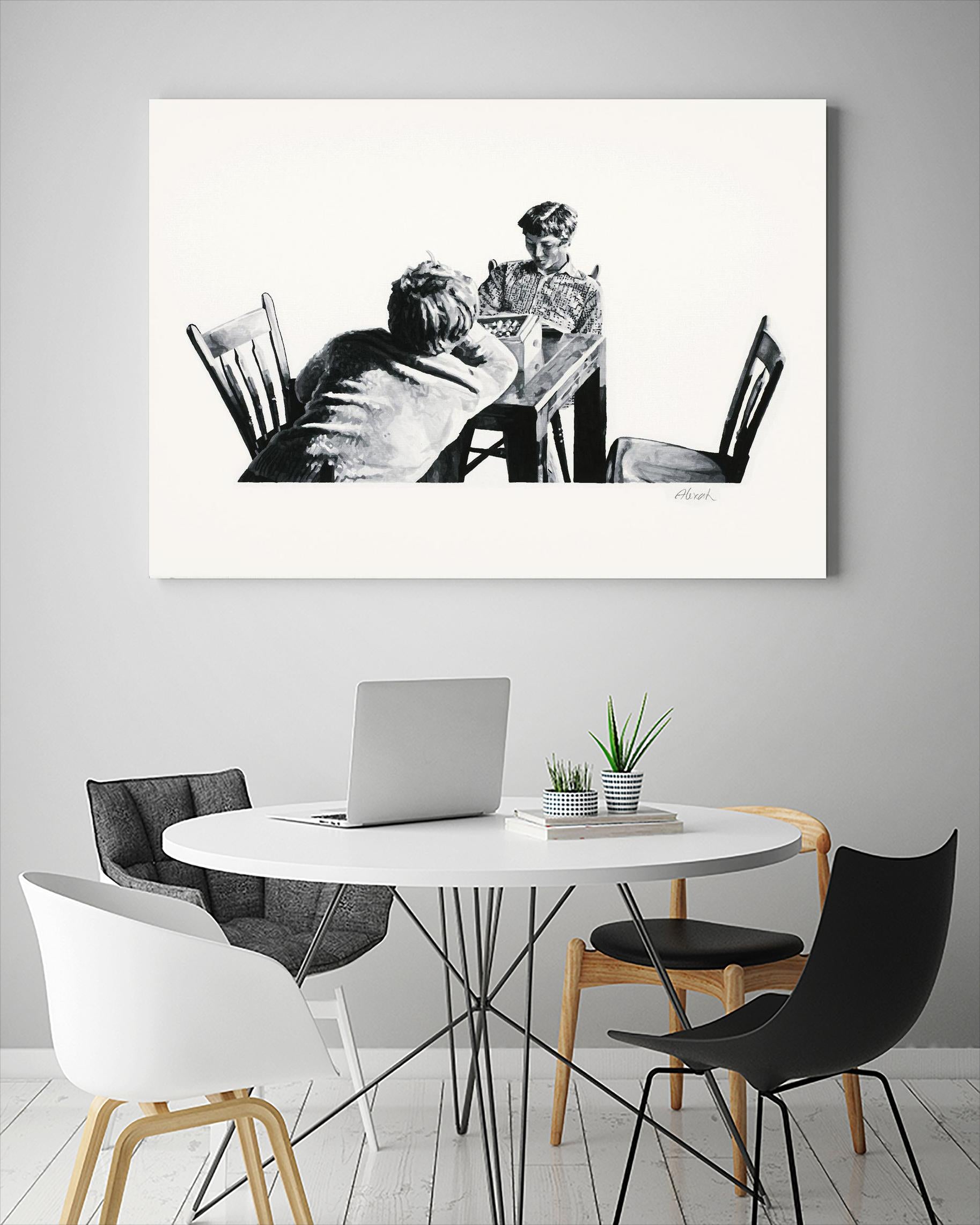 On the table by Gill Alexander on GIANT ART - white black & white hommes