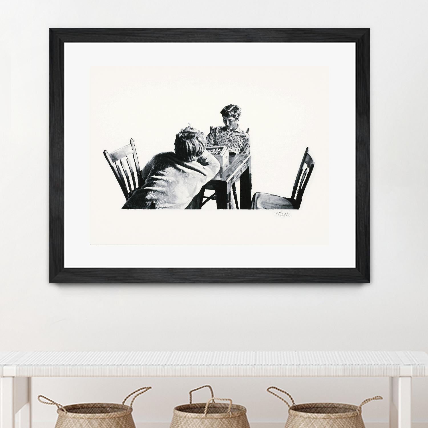 On the table by Gill Alexander on GIANT ART - white black & white hommes