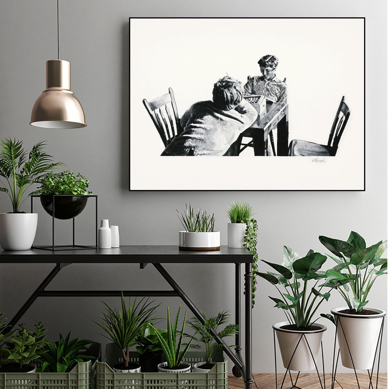 On the table by Gill Alexander on GIANT ART - white men and women