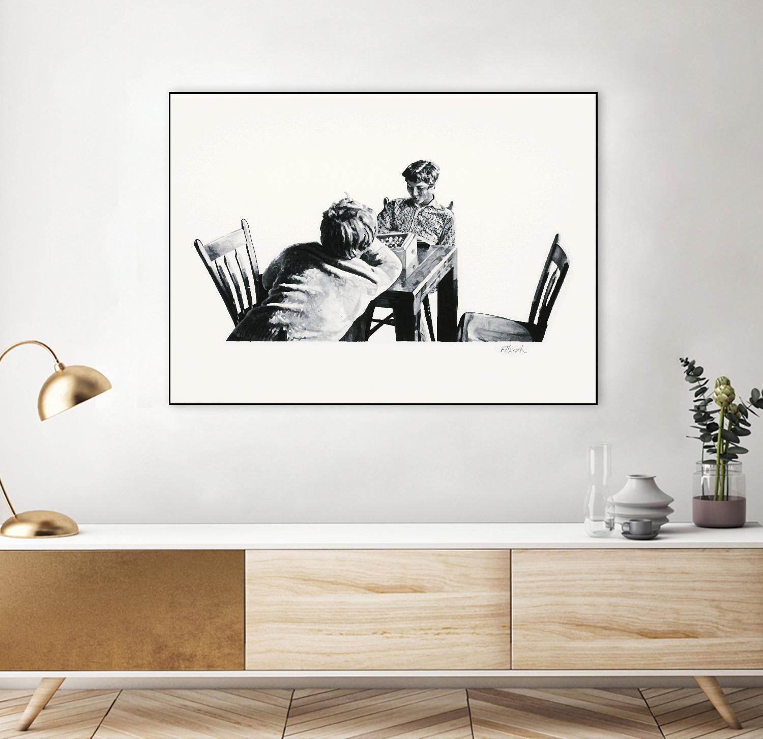 On the table by Gill Alexander on GIANT ART - white men and women