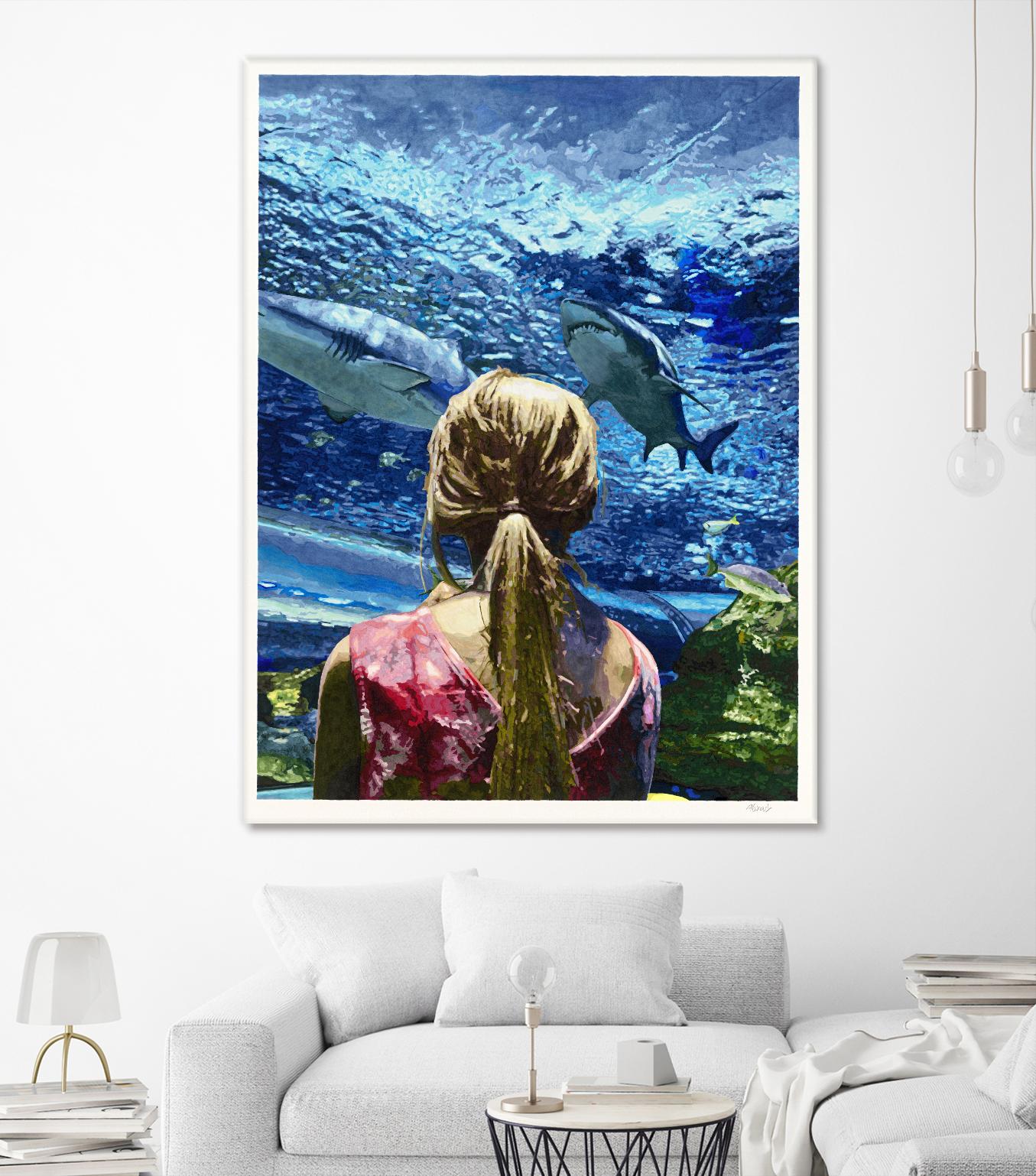 Discovery of Water by Gill Alexander on GIANT ART - pink men and women