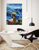 Discovery of Water by Gill Alexander on GIANT ART - pink figurative shark