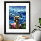 Discovery of Water by Gill Alexander on GIANT ART - pink figurative shark