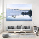Brume sur le lac d'argent by Jocelyne Maucotel on GIANT ART - blue sea scene
