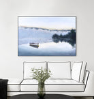 Brume sur le lac d'argent by Jocelyne Maucotel on GIANT ART - blue sea scene