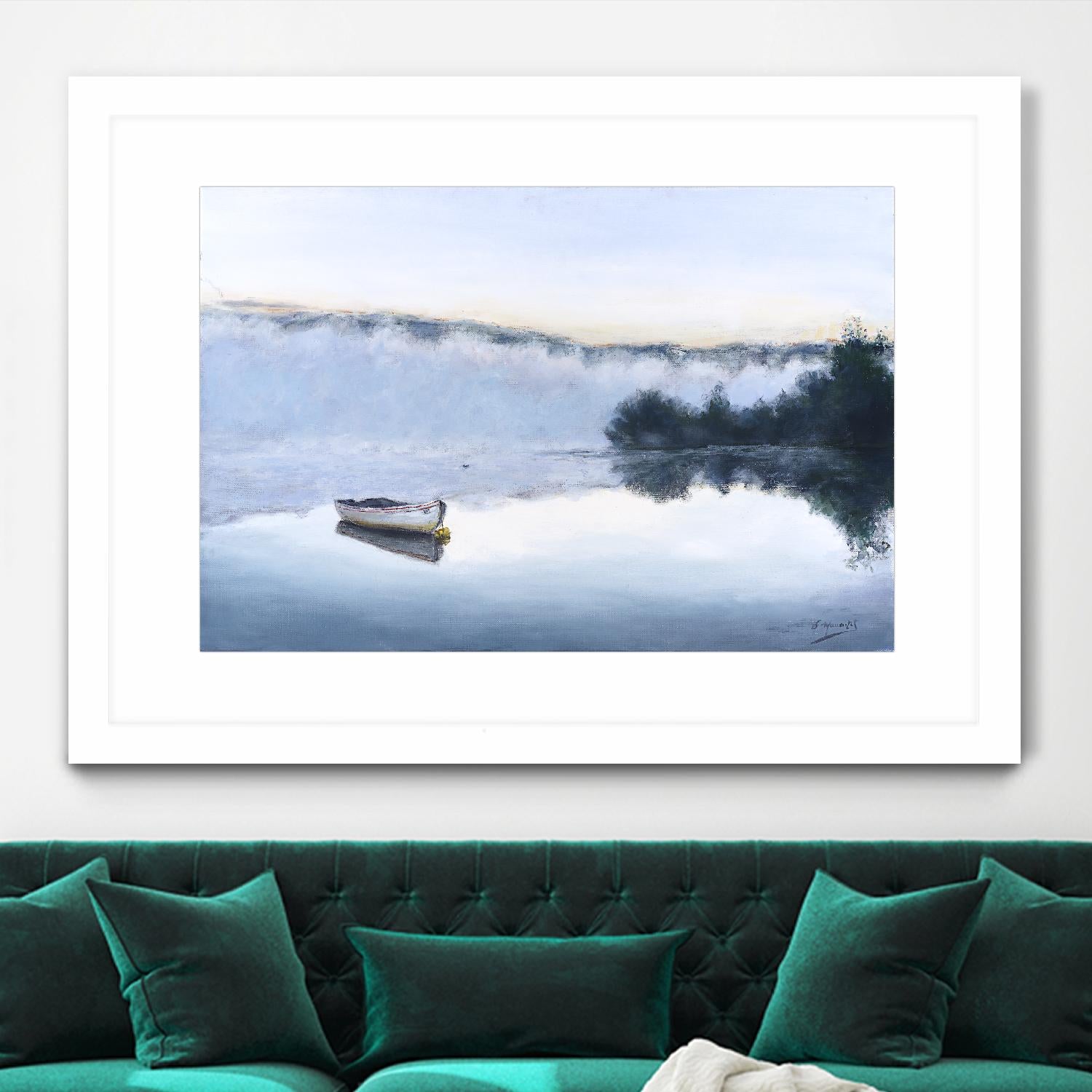 Brume sur le lac d'argent by Jocelyne Maucotel on GIANT ART - green costal artistes du québec