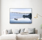 Brume sur le lac d'argent by Jocelyne Maucotel on GIANT ART - blue sea scene