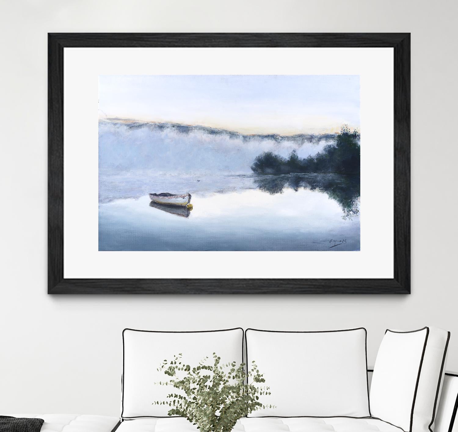 Brume sur le lac d'argent by Jocelyne Maucotel on GIANT ART - green costal artistes du québec