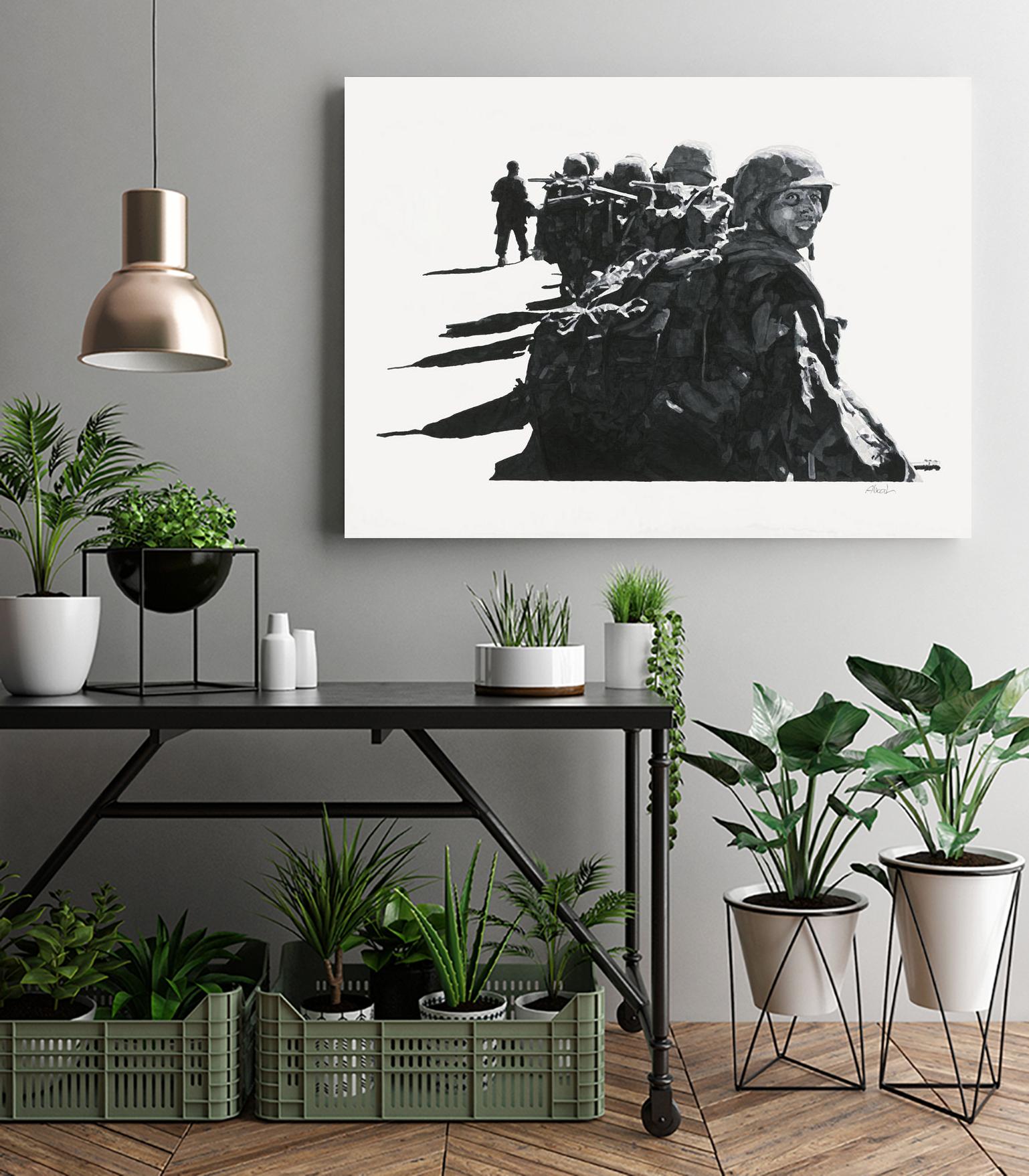 Last look by Gill Alexander on GIANT ART - white black & white