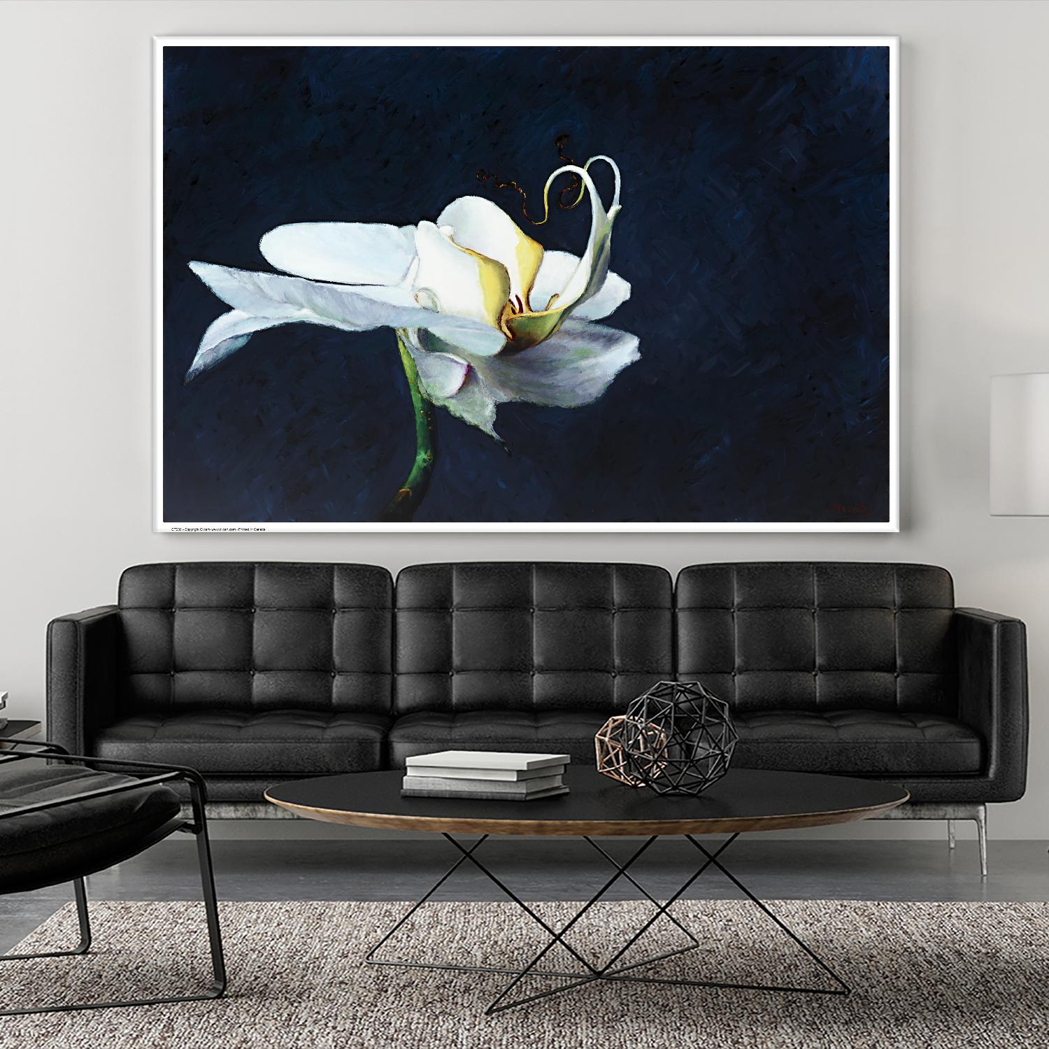 Phalaenopsis blanc by Jocelyne Maucotel on GIANT ART - blue floral