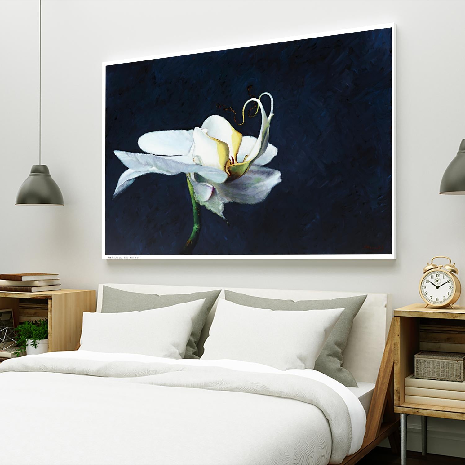 Phalaenopsis blanc by Jocelyne Maucotel on GIANT ART - blue floral