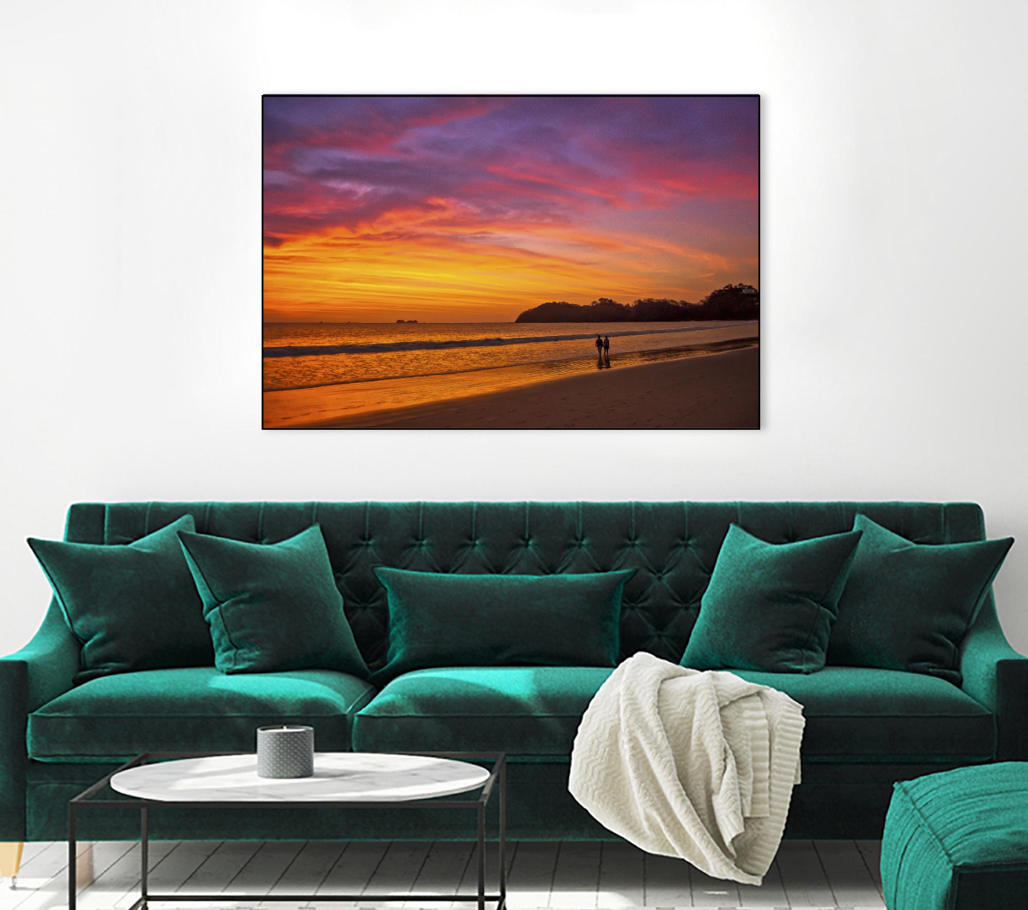 Costa Rican sunset stroll by Nick Jackson on GIANT ART - pink photo art