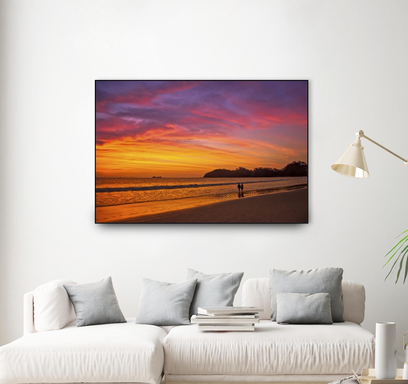 Costa Rican sunset stroll by Nick Jackson on GIANT ART - pink photo art