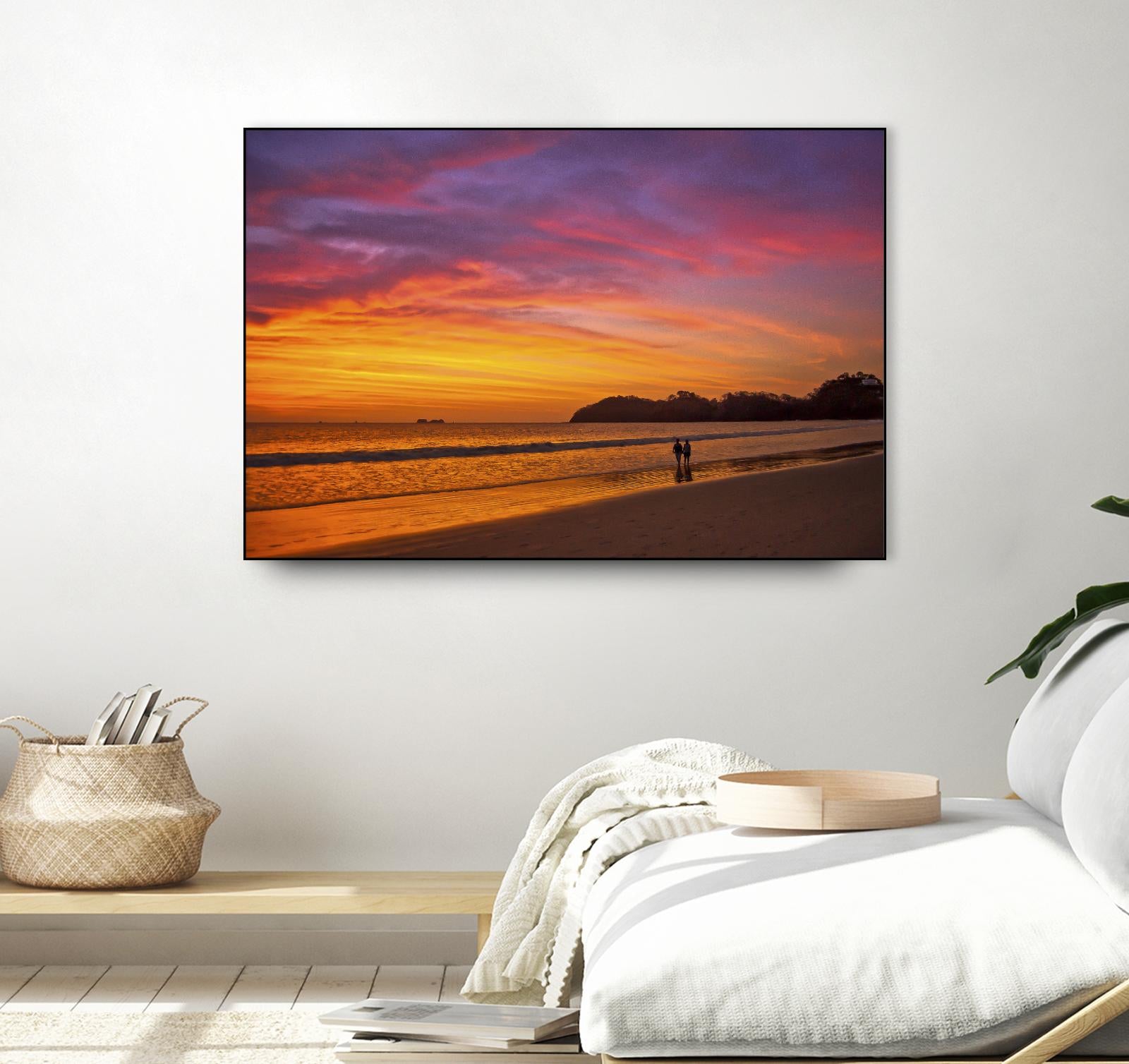 Costa Rican sunset stroll by Nick Jackson on GIANT ART - pink photo art