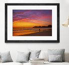 Costa Rican sunset stroll by Nick Jackson on GIANT ART - pink photo art