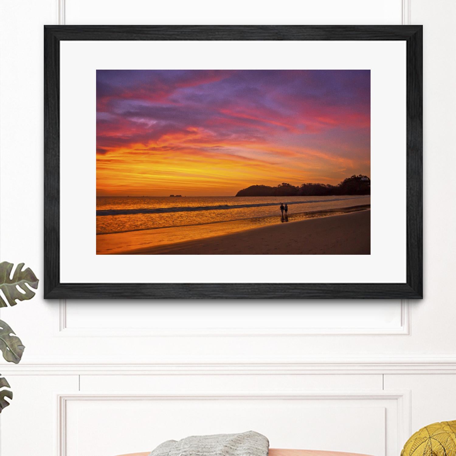 Costa Rican sunset stroll by Nick Jackson on GIANT ART - pink photo art