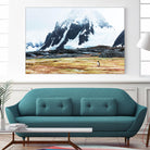 Crossing the green algae field, Antarctica by Nick Jackson on GIANT ART - white photo art