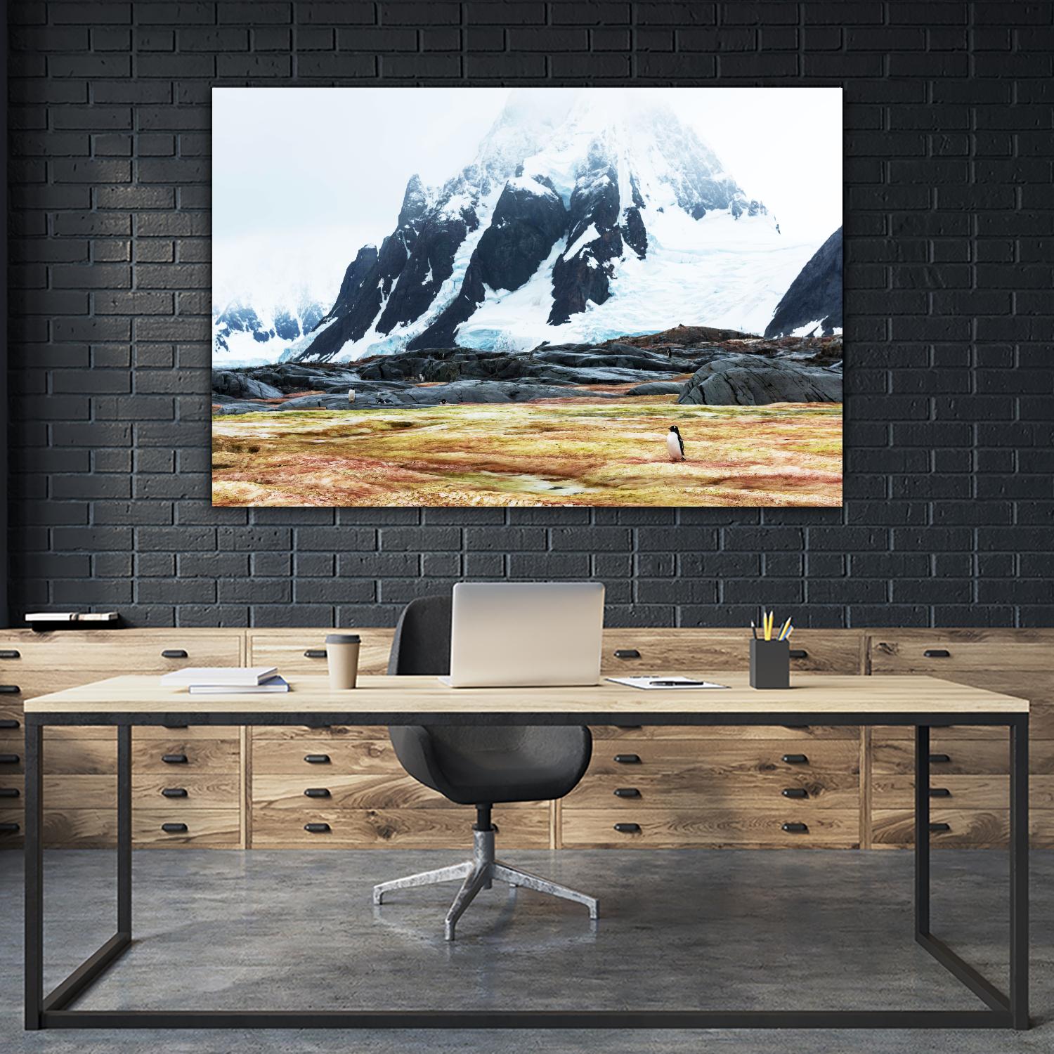 Crossing the green algae field, Antarctica by Nick Jackson on GIANT ART - white photo art