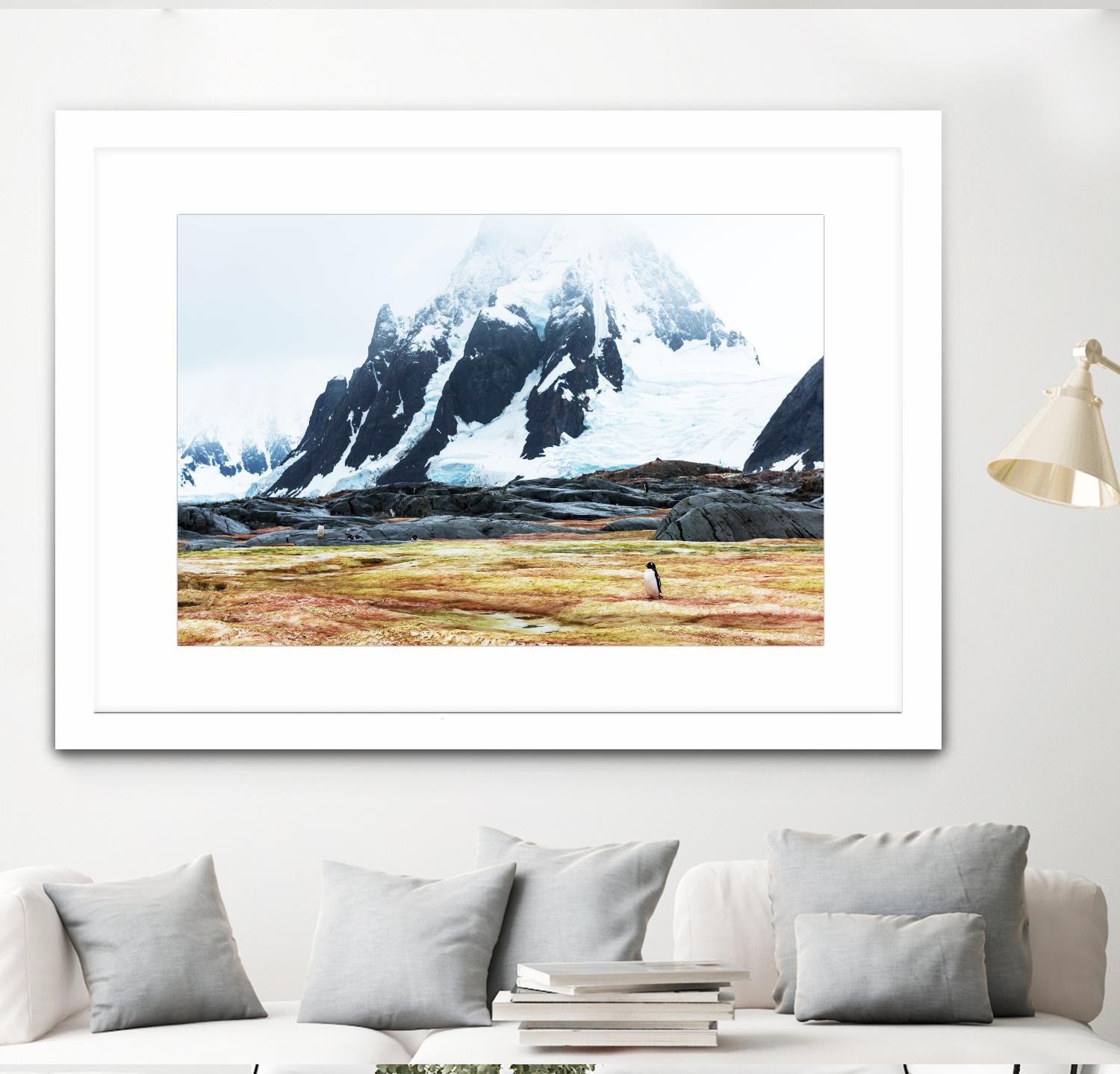 Crossing the green algae field, Antarctica by Nick Jackson on GIANT ART - white photo art